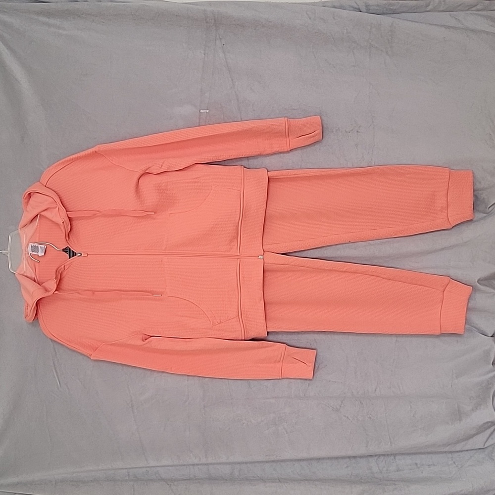 Hoodie and Joggers Set, Sport suit, Size M, Color Coral